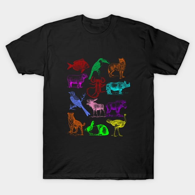 Wild animals T-Shirt by cypryanus